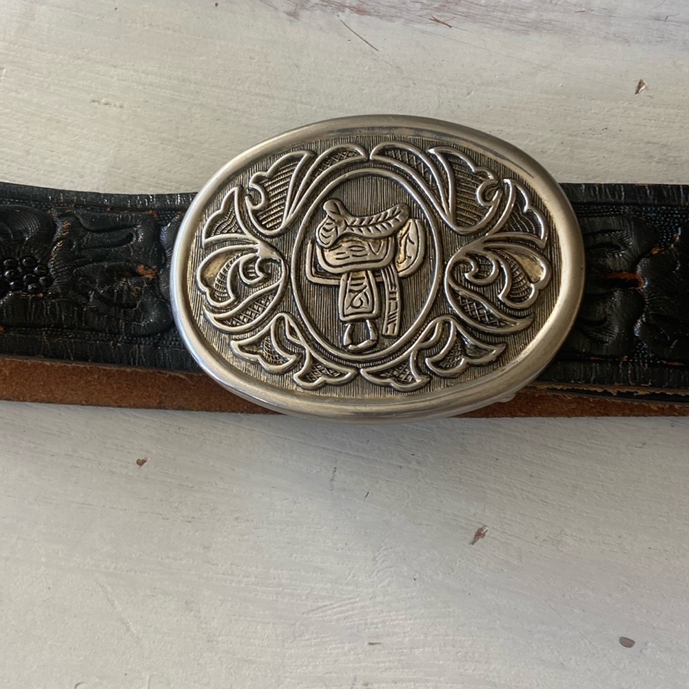 Vintage Avon western tooled belt
